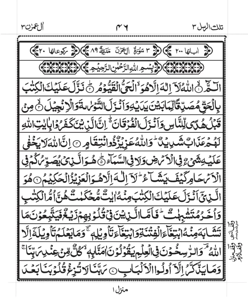 Surah Al Imran PDF 1