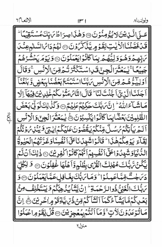 Surah Anam Read Online 16